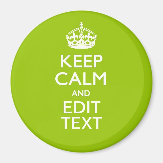 Android Green Keep Calm have Jouw tekst Magneet (Voorkant)