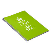 Android Green Keep Calm have Jouw tekst Notitieboek (Rechterzijde)
