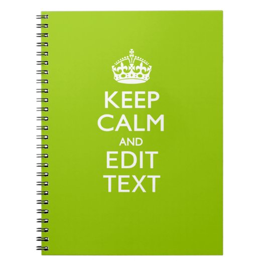 Android Green Keep Calm have Jouw tekst Notitieboek (Voorkant)