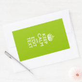 Android Green Keep Calm have Jouw tekst Rechthoekige Sticker (Envelop)