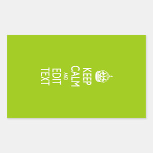 Android Green Keep Calm have Jouw tekst Rechthoekige Sticker