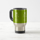Android Green Keep Calm have Jouw tekst Reisbeker (Voorkant links)