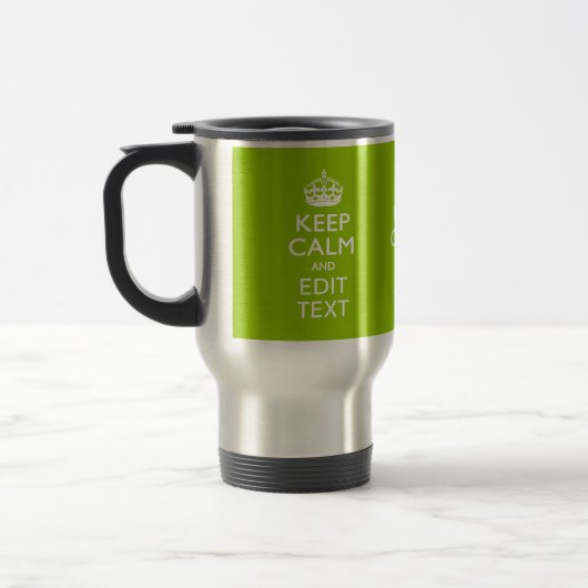 Android Green Keep Calm have Jouw tekst Reisbeker (Links)