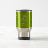 Android Green Keep Calm have Jouw tekst Reisbeker (Center)