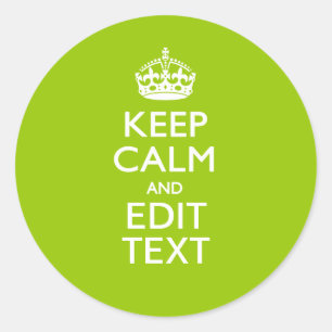 Android Green Keep Calm have Jouw tekst Ronde Sticker