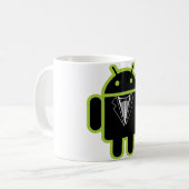 Android green opsluiten koffiemok (Voorkant links)