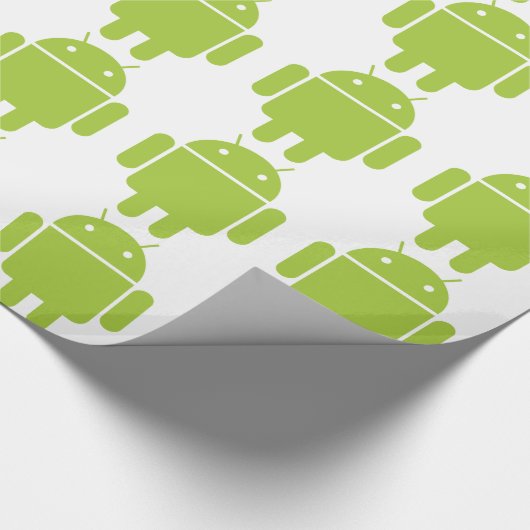 Android Green Robot Logo Cadeaupapier (Hoek)
