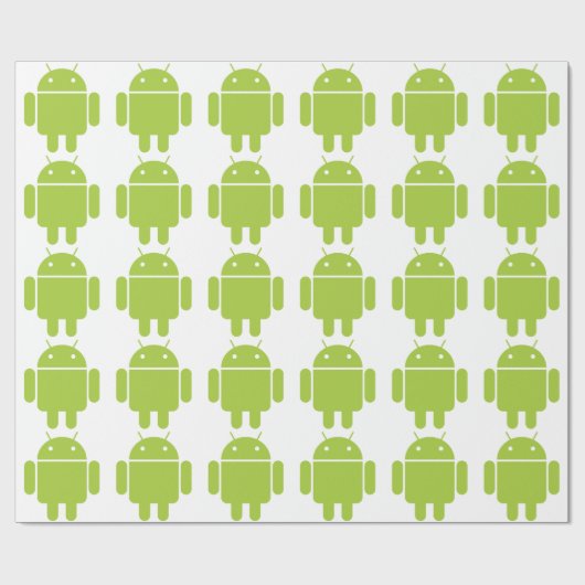 Android Green Robot Logo Cadeaupapier (Vlak)