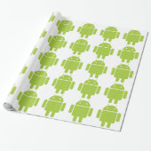 Android Green Robot Logo Cadeaupapier (Uitgerold)