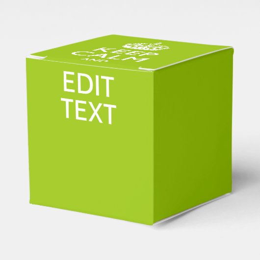 Android Green Style houdt kalm en Jouw tekst Bedankdoosjes (Voorkant Zijde)