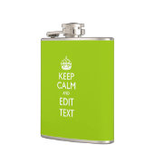 Android Green Style houdt kalm en Jouw tekst Heupfles (Links)