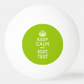 Android Green Style houdt kalm en Jouw tekst Pingpongbal (Achterkant)