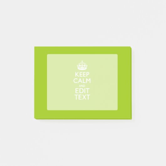 Android Green Style houdt kalm en Jouw tekst Post-it® Notes (Voorkant)