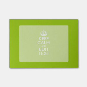Android Green Style houdt kalm en Jouw tekst Post-it® Notes