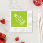 Android Green Style houdt kalm en Jouw tekst Servet (Insitu)