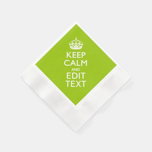 Android Green Style houdt kalm en Jouw tekst Servet (Hoek)