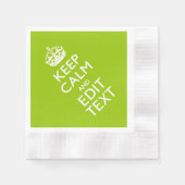 Android Green Style houdt kalm en Jouw tekst Servet (Voorkant)