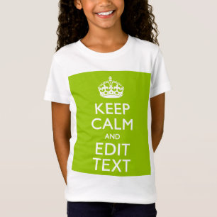 Android Green Style houdt kalm en Jouw tekst T-shirt
