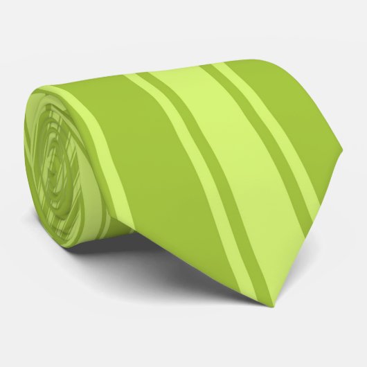 Android groene kleur streep funky patroon stropdas (Opgerold)