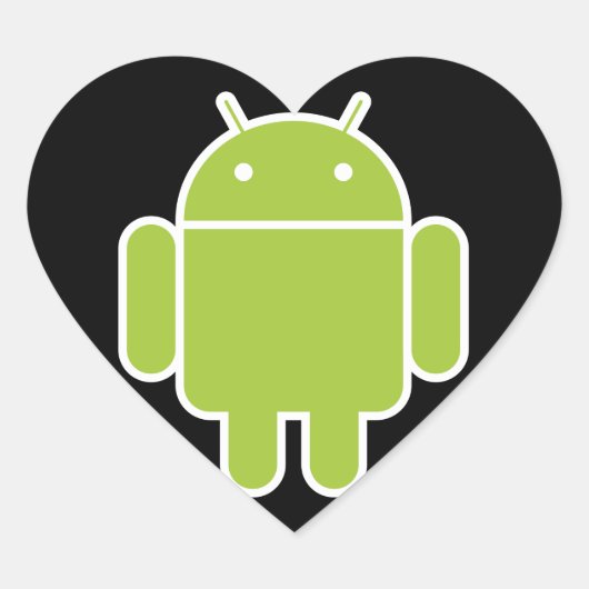 Android Hart Sticker (Voorkant)