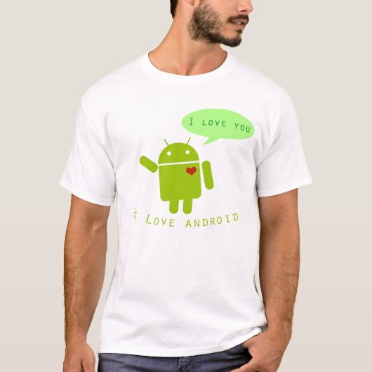 Android - Ik hou van Android T-shirt (Voorkant)