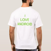 Android - Ik hou van Android T-shirt (Achterkant)