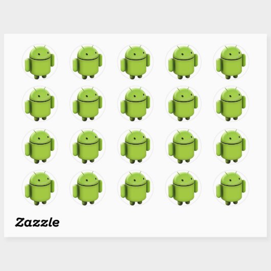 Android Logo Ronde Sticker (Vel)