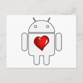 Android Love Briefkaart (Voorkant)