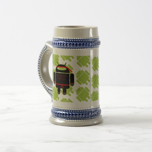 Android Ninja/Pirate Stein Bierpul (Voorkant links)