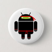 Android Ninja Ronde Button 5,7 Cm (Voorkant)