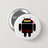 Android Ninja Ronde Button 5,7 Cm (Voorkant /achterkant)