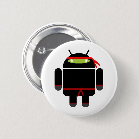 Android Ninja Ronde Button 5,7 Cm (Voorkant /achterkant)