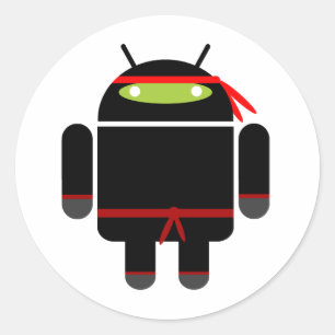 Android Ninja Ronde Sticker