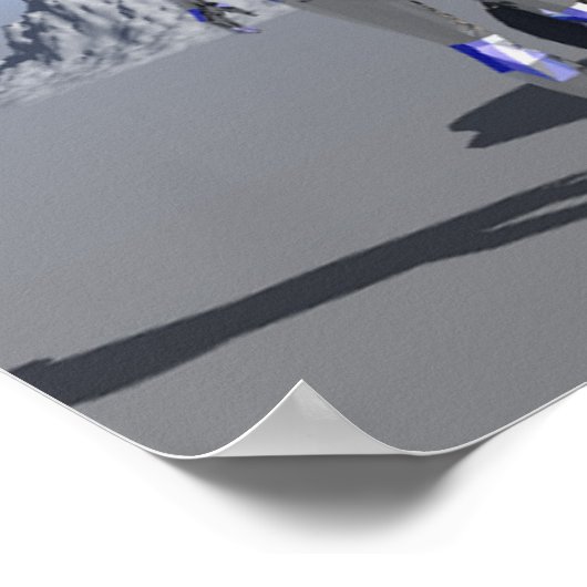 Android op de Blauwe Planet Poster (Hoek)