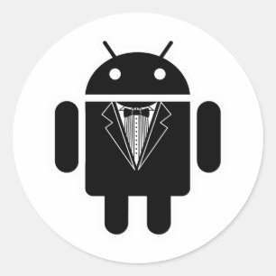 Android opruimen ronde sticker