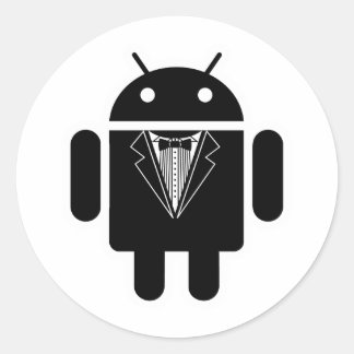 Android opruimen ronde sticker