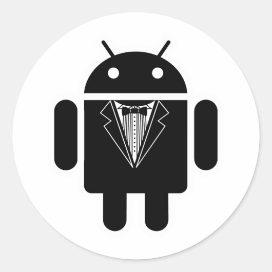 Android opruimen ronde sticker (Voorkant)