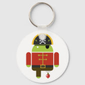 Android Pirate Crushing an Apple Sleutelhanger (Voorkant)