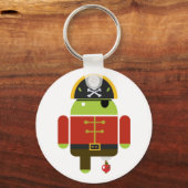 Android Pirate Crushing an Apple Sleutelhanger (Voorkant)