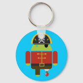 Android Pirate verplettert een appel Sleutelhanger (Voorkant)
