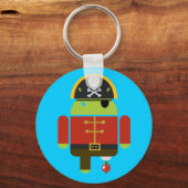 Android Pirate verplettert een appel Sleutelhanger (Voorkant)