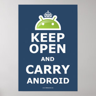 Android-Poster open houden en dragen Poster
