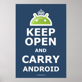 Android-Poster open houden en dragen Poster