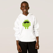 Android Robot Black Mustache Graphic (Voorkant volledig)