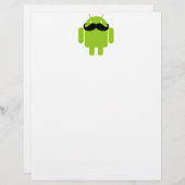 Android Robot Black Mustache Graphic (Voorkant / Achterkant)