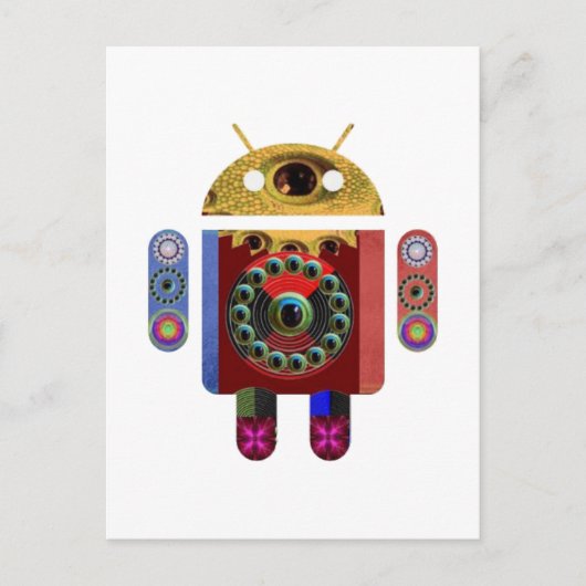 ANDROID-robot Briefkaart (Voorkant)