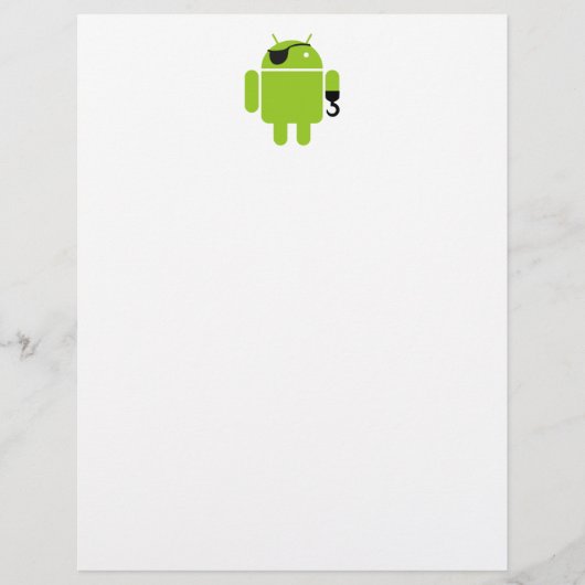 Android Robot Icon als piraat (Voorkant)