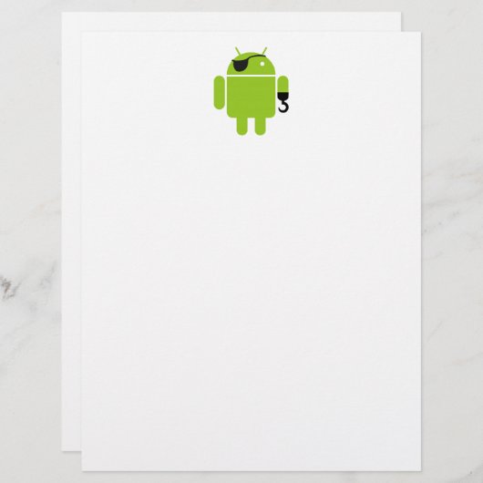 Android Robot Icon als piraat (Voorkant / Achterkant)