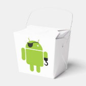 Android Robot Icon als piraat Bedankdoosjes (Voorkant Zijde)