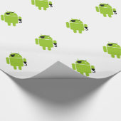 Android Robot Icon als piraat Cadeaupapier (Hoek)